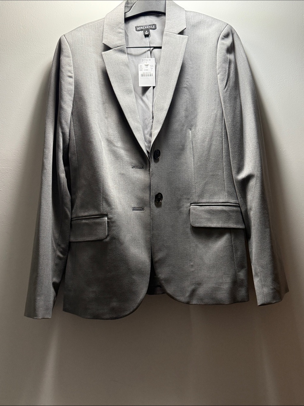 J. Crew Women's Light Gray Two-Button Blazer